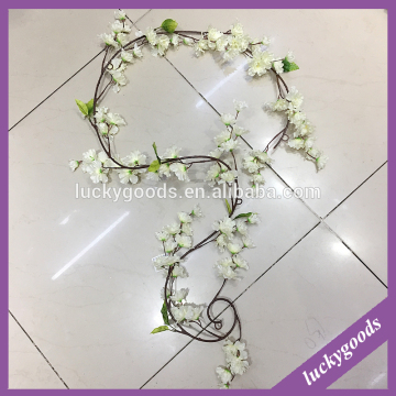 1.8m plastic white indoor decorative flower vine wholesale