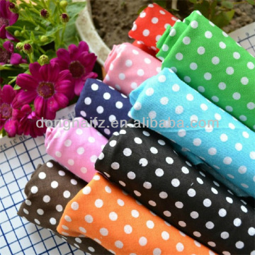 snow white dot printing fabric for textile