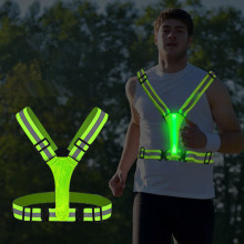 Led Light Up Reflective Vest for Night Walking