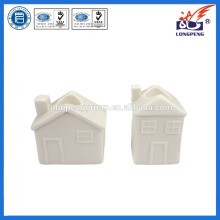 Eco-Friendly Elegant White Ceramic House Shaped Decorative Candle Holder