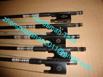 Violin bow music instrument and horse hair supplied by Herdsman