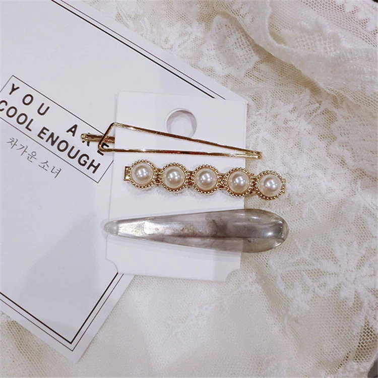 2018 Wholesale Promotion Gift Girls Customize Fashion Hair jewellery Accessories Hair Pin Leopard Crystal Flower Pearl Hairclip for Women