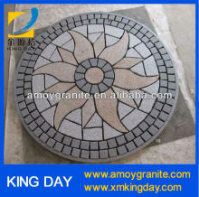 Decorative mesh back cobble paving patterns