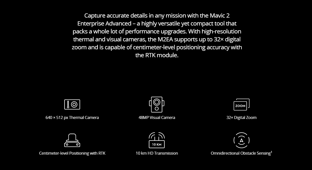In Sale DJI Mavic 2 Enterprise Advanced 4K HD 1200m Remote control distance long range drone with obstacle sensing