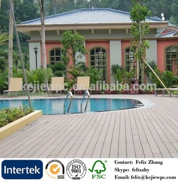 Water Proof WPC Wood Grain Grooved Boards Decking Floor WPC Flooring