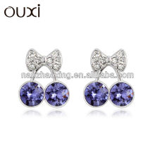 Chrismas big sale jewelry stud earrings silver crystal earrings