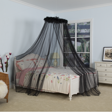 Black Feather Mosquito Nets for Double Bed