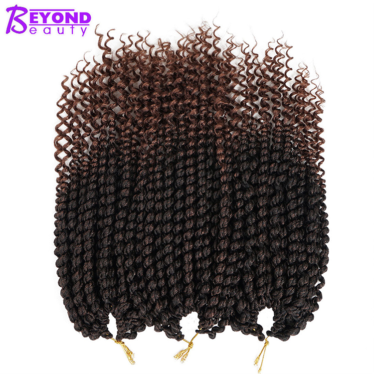 New natural color synthetic Hair fiber Products vendors crochet braids senegalese twist Ombre senegelese twisted hair Curly End