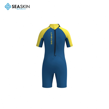 Seaskin One Piece Children Back Zip Neoprene 2.5mm Short Sleeve Wet Suit