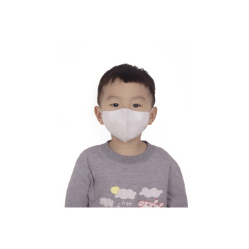 Maschera viso monouso in tessuto non tessuto bianco a 3 strati per bambini