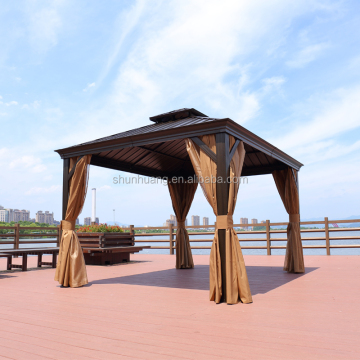 Rainproof Aluminum Garden Gazebo with Net for Leisure