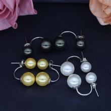 8MM and 10MM Shell Pearl Double Stud Earrings