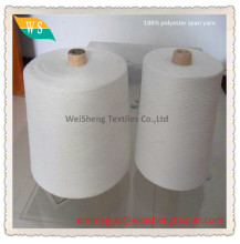 polyester ring spun yarn raw white