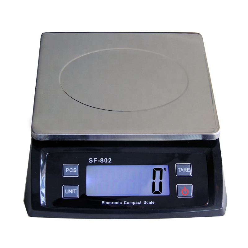 SF-802 30kg/1G digital LCD Electronic Kitchen Skala Makanan Menimbang Skala Pos Hitam