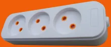 New 16A White Multi Triple Socket