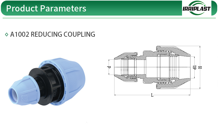 Drip irrigation Standard PN16 HDPE plastic water PP fitting reducing coupling compression hdpe fittings for irrigation in China