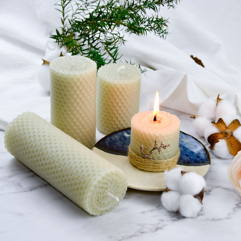 Roll Your Own Rolled Beeswax Pillar Candles