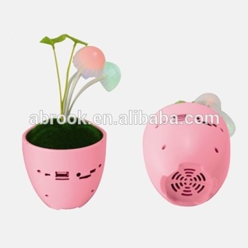 New product usb mini flowerpot speaker led