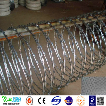 Rasoir en acier inoxydable clôture de fil de fer barbelé galvanisé bto-22 rasoir barbelé fil concertina fil razor