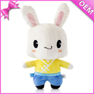 20cm Standing Ear Length Stuffed Plush White Rabbit Toy, Rabbit Plush Toy, Stuffed and Plush Toy Rabbit with Dress