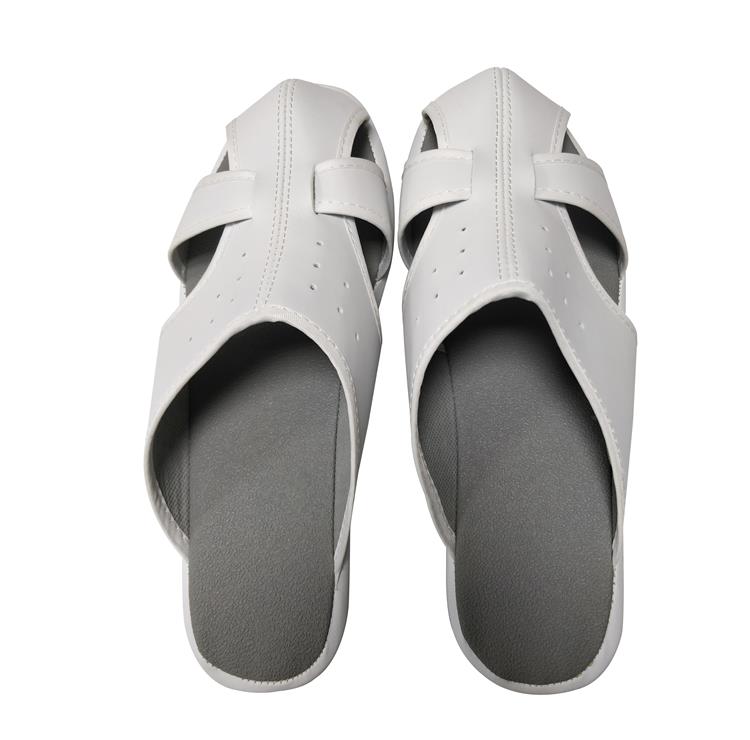 White Grey Unisex ESD Handmade PU Lab Work Shoes for Lint Free Clean Room
