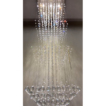 Hall Home Decoration Fancy Popular Luxury Perle tende in cristallo moderno a ciondolo interno lampadario