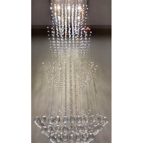 Lobby home decoration fancy popular luxury bead curtains crystal modern indoor pendant lights chandelie