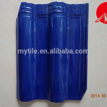 Bent type cobalt blue chinese glazed roofing tiles