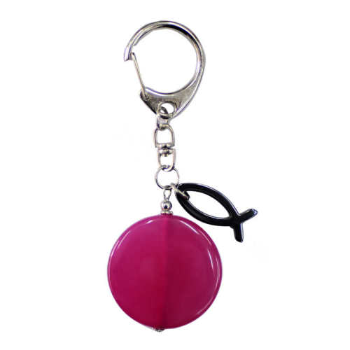 Natural Gemstone Agate Keychain