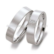 Titanium wedding ring design for couples CZ inlay classic wedding ring designs