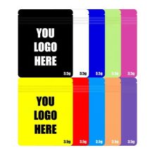 3.5g smell proof zipper food plastic mylar bags