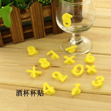 Eco-friendly Popular red wine goblet Markers.