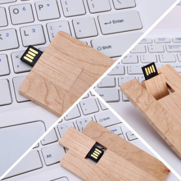 Clé USB de carte de bambou en bois