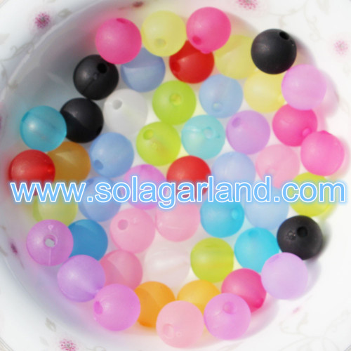 6-20MM Acrylic Spacer Beads Frosted Round Chunky Ball Beads