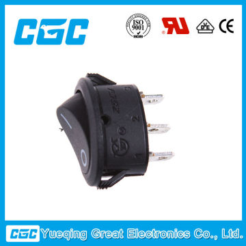 CGC rocker switch 3 pins KCD1-102-9 micro rocker switch,push button micro rocker switch,3 pins push button micro rocker switch