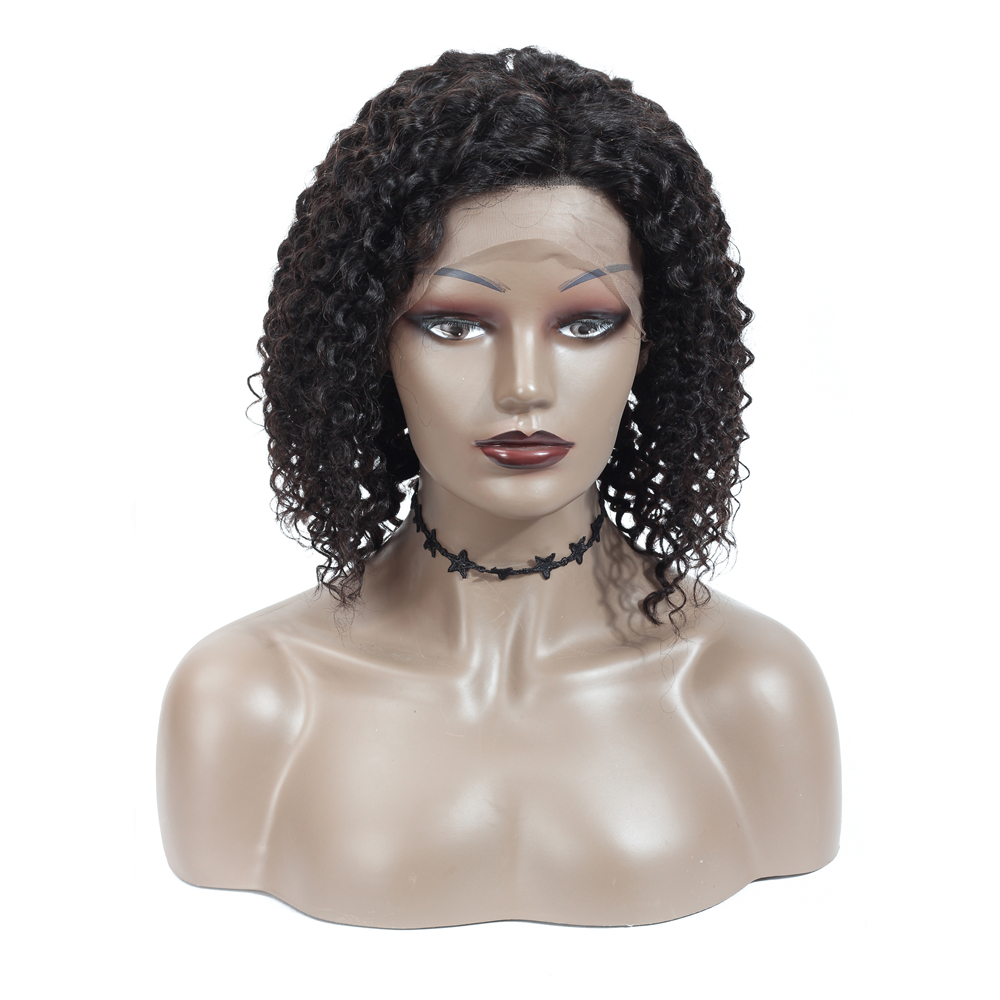 Short Curly Lace Wig Human Hair Bob Cut front Lace Wigs With BaBy Hair Virgin Brazilian Bob Curly Lace Front Wig