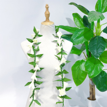 Braided Ti Leaves Lei Twisted with Tuberose Lei