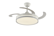 White Retractable Ceiling Fan