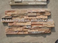 slate culture stone panel interior rusty wall paver