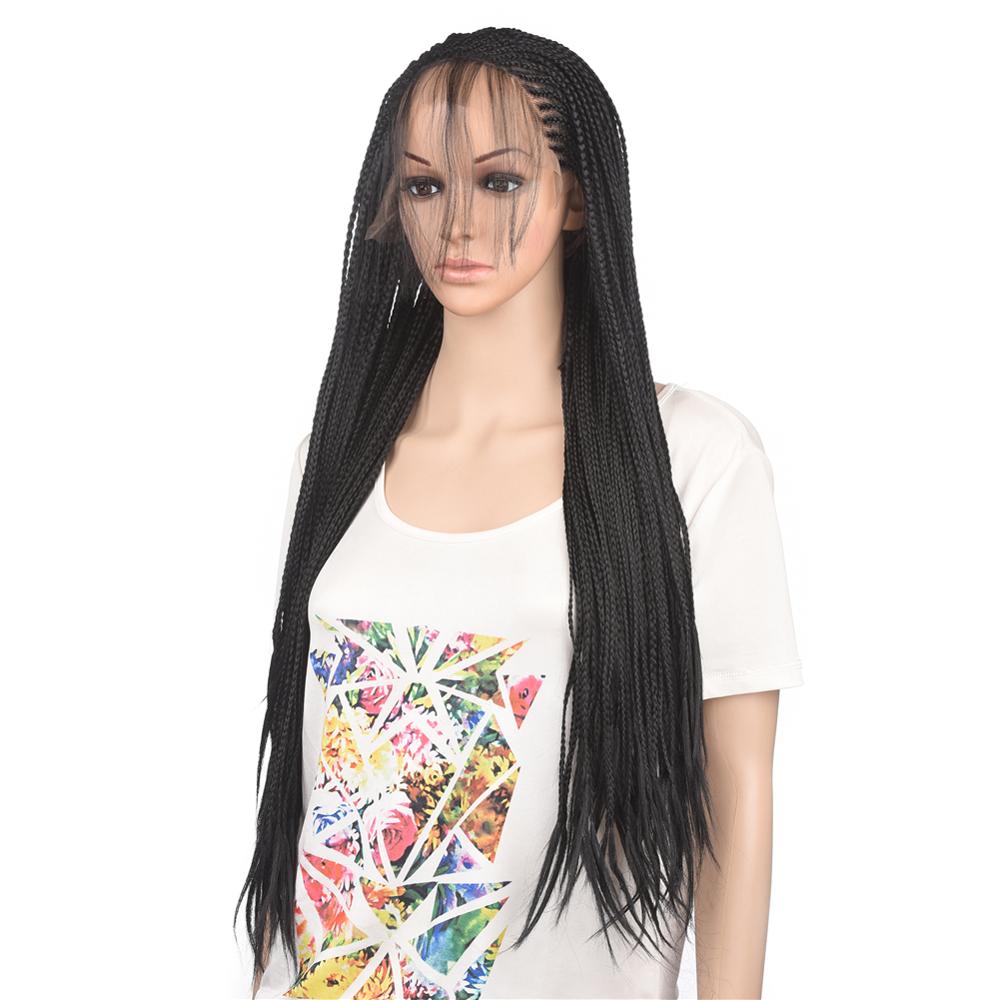 MYZYR Private Label Synthetic Wig,braided Box Braids Synthetic Lace Front Wig Synthetic Lace Front Wigsynthetic Wig Vendor Long