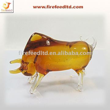 decorative Amber Bullfighting glass crafts