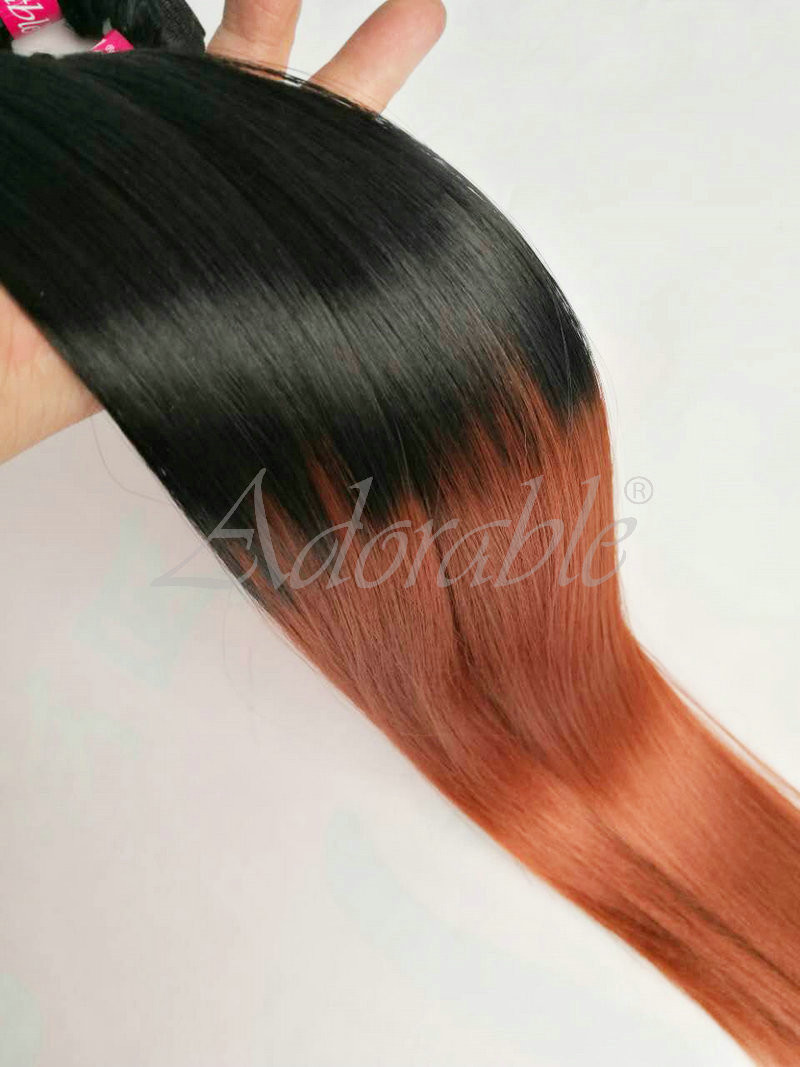 synthetic silk straight yaki wave hair products,wholesale two tone color artificial yaki wave types of hair bulk for black woman