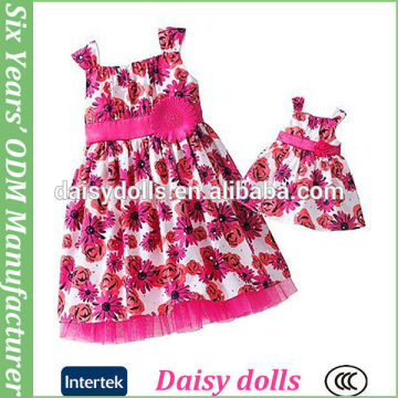 Red Flower Dress for 18 inch Doll American Girl doll Skirt