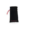 Black Velvet Drawstring Cosmetic Pouch Bag
