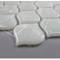 White Glass Mosaic Hotel Backsplash Sheet Wall Tiles