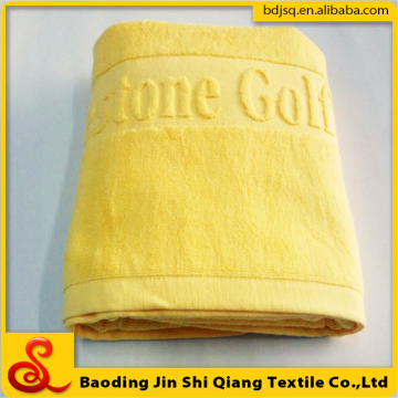 Promotional Custom Logo 100% Cotton Plain Dyed Jacquard Towel