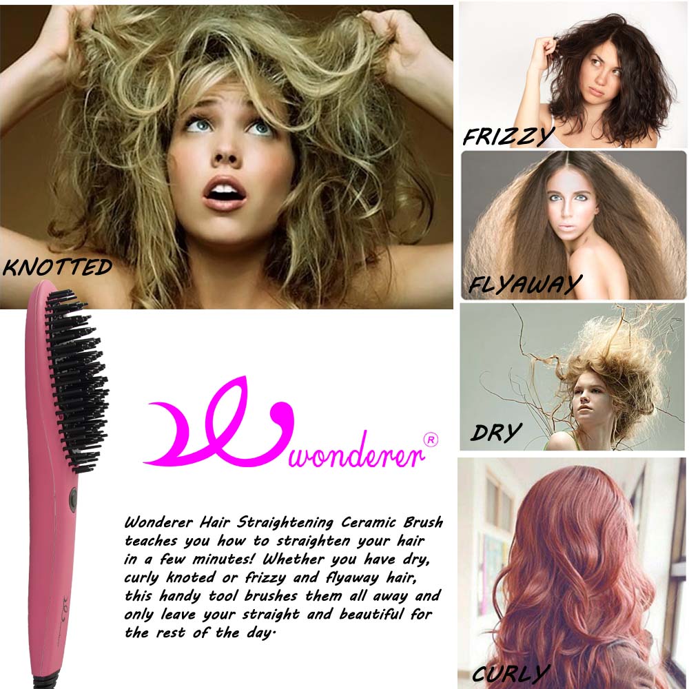 Hair Straightening Hair Brush