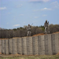 Barriera militare hesco di muro di sabbia