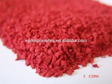 CHINESE RED EPDM RUBBER GRANULES