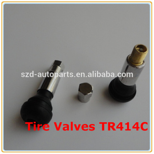 TR414C Chrome Sleeve&cap Tubeless Valve / High Quality Tire Valves Stem